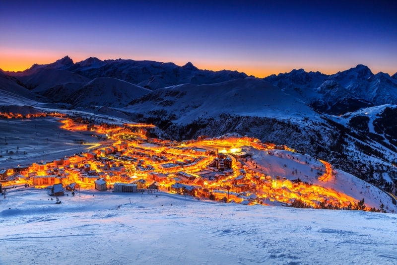 station de ski l'Alpe d'Huez reveillon du Jour de l'An