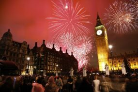 Feu d'artifice à Londres pour le Nouvel An
