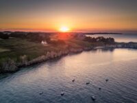 visiter belle ile en mer, beau coucher de soleil sur l'ile