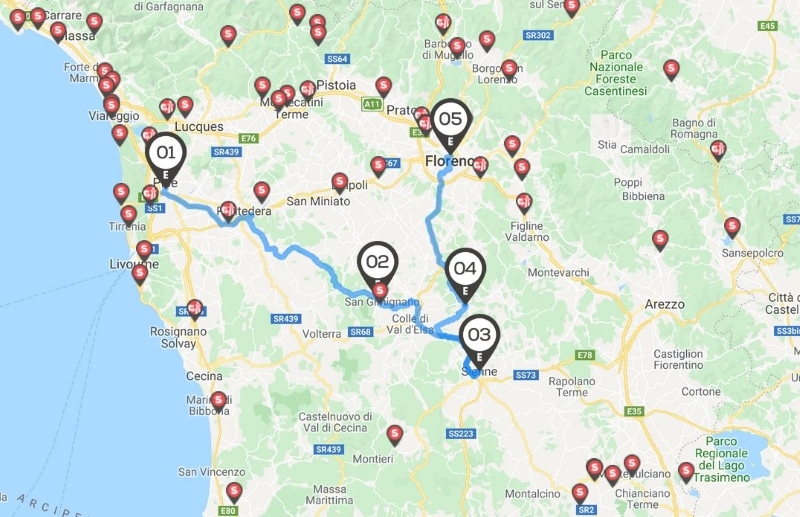 voyage italie itineraire autour de Florence