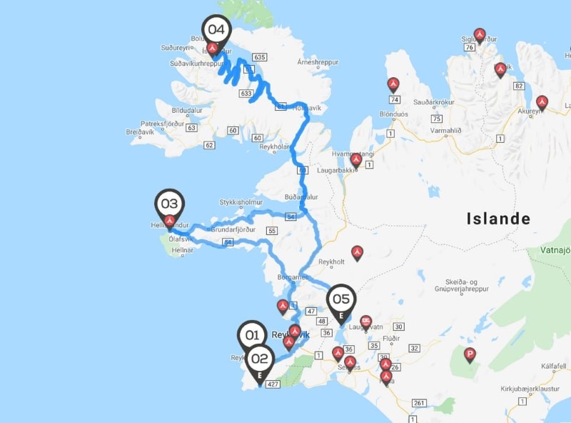 visiter islande camping car itineraire 1 semaine