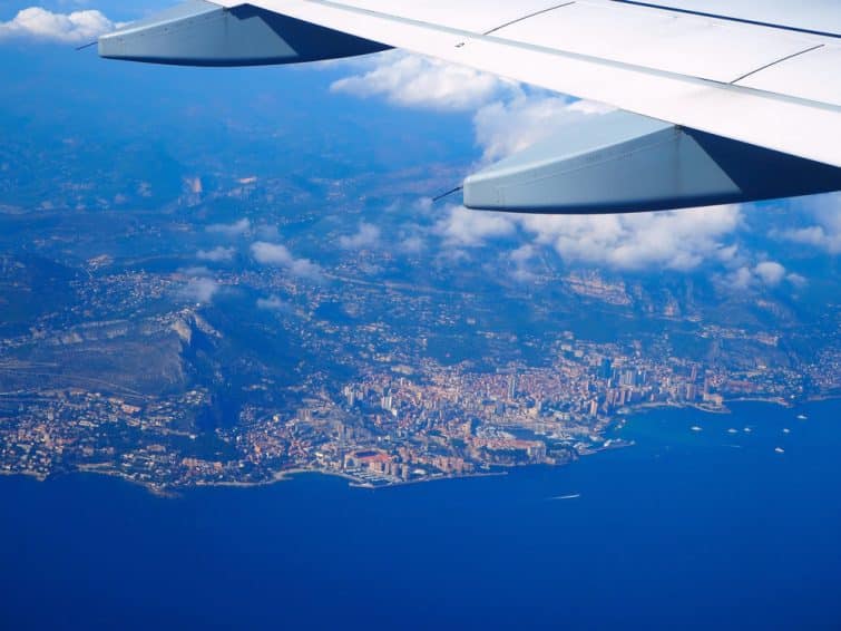 Vol entre Nice et Monaco, vue sur Villefranche-sur-mer et Monaco