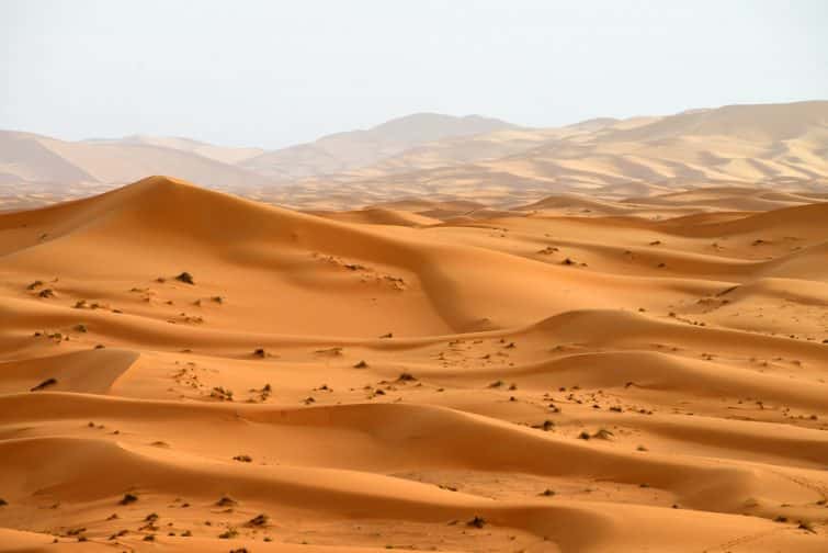 Dunes de sable dans le désert du Sahara, Maroc