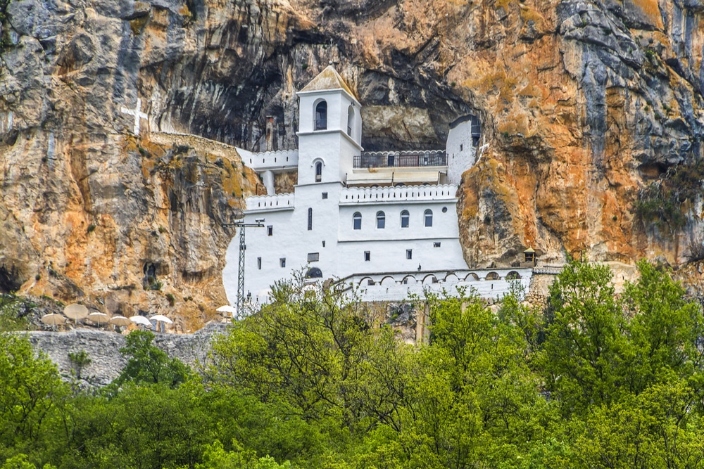 Monastère d'Ostrog, Montenegro, Europe.