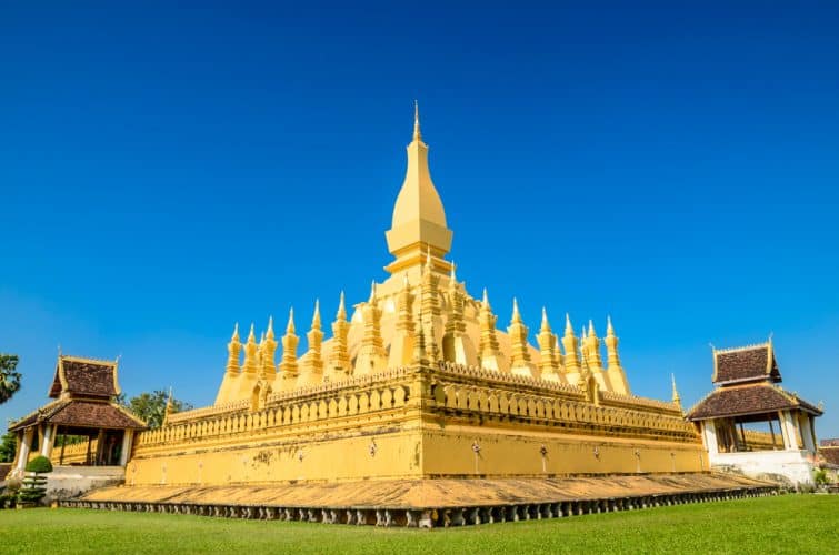 Pha That Luang Temple, La Pagode d'Or à VIENTIANE, LAOS PDR.