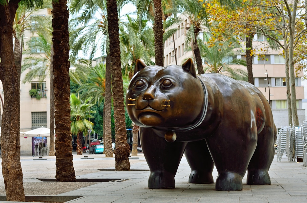 Sculpture de chat à El Raval
