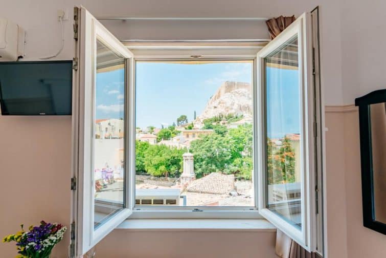 Chambre avec vue, Hôtel Phaedra, Athènes