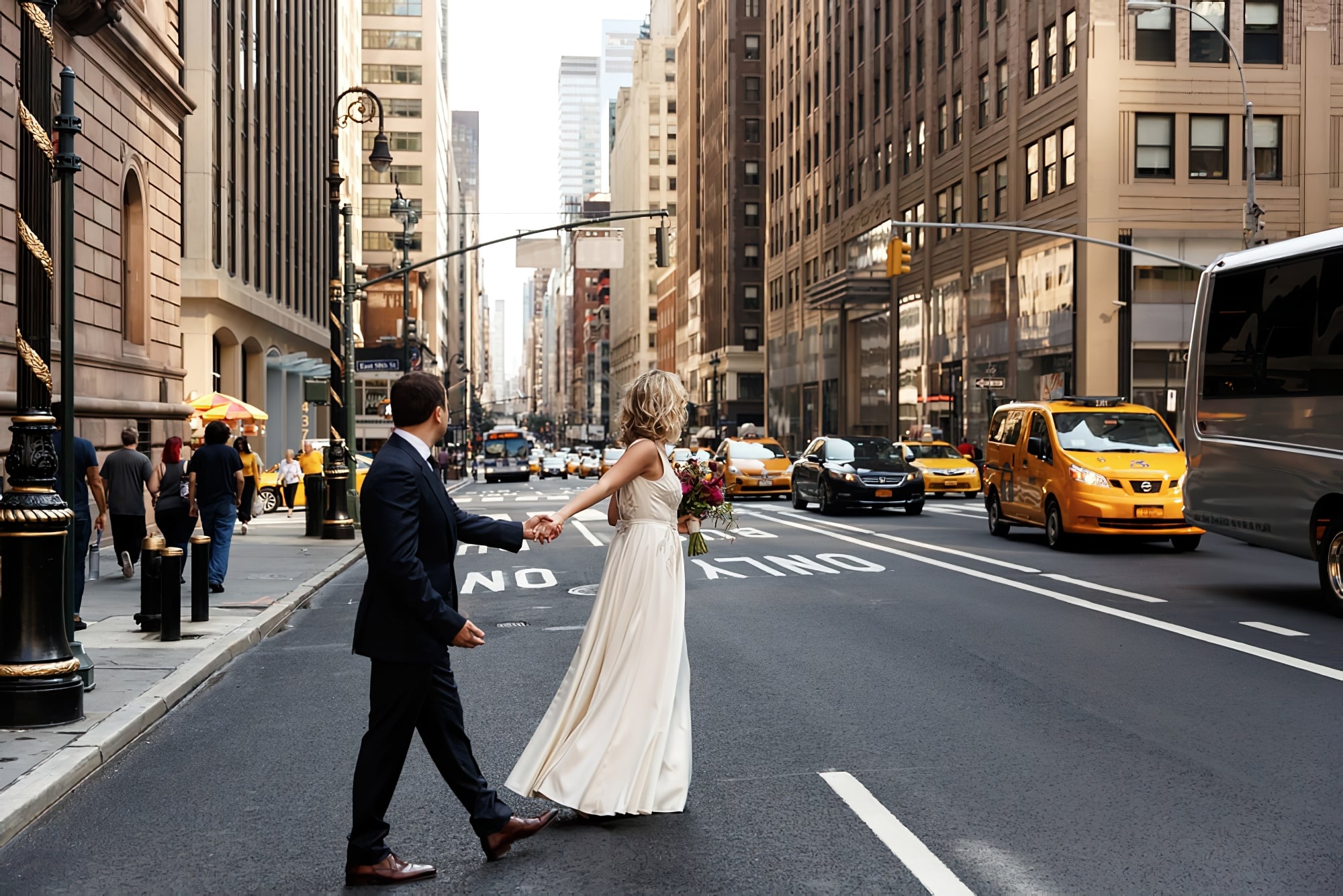 Couple de mariés à New York