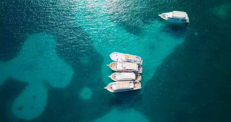 Bateaux, île Giftun, Hurghada - Égypte