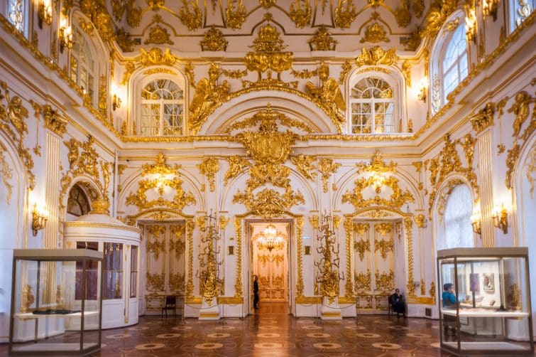 Interior of the State Hermitage, a museum of art and culture in Saint Petersburg
