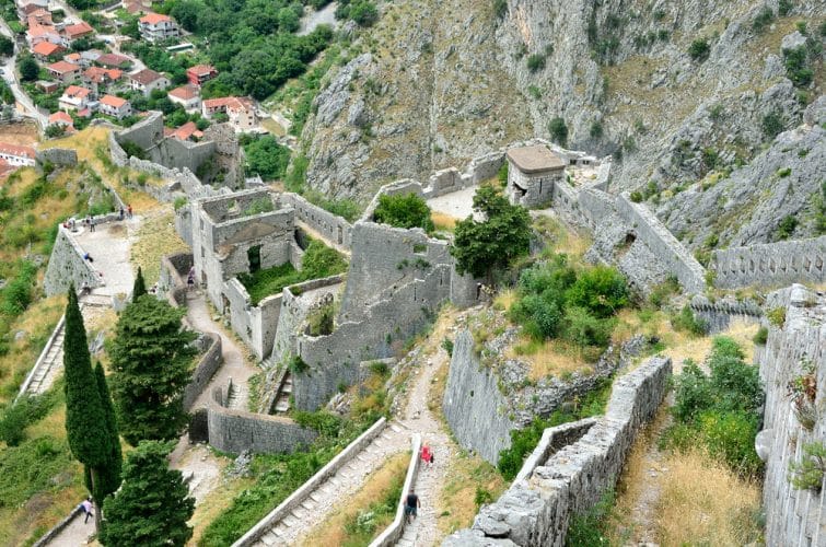 Montenegro, Kotor, città vecchia, vecchia fortezza