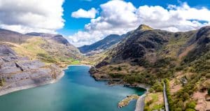 Vue aérienne de Snowdonia