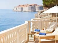 Terrasse avec vue sur mer à Dubrovnik