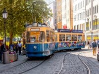 Vieux tram de Munich