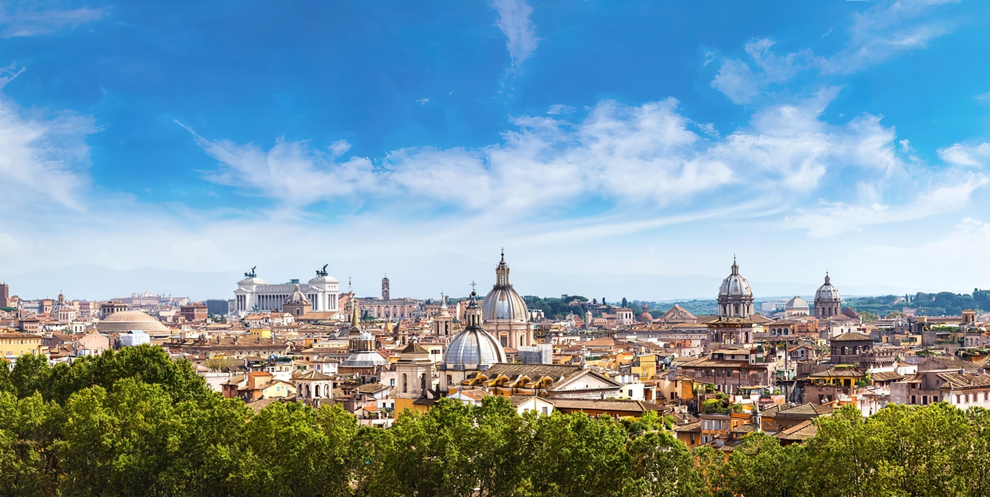 Vue panoramique sur Rome