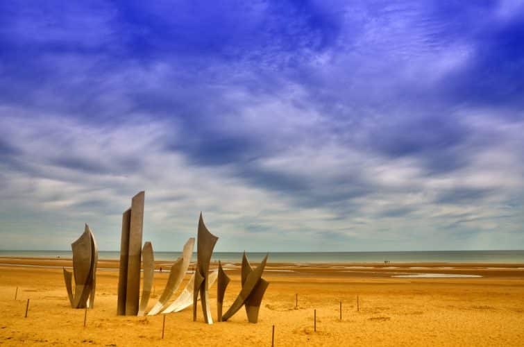 La plage d'Omaha était l'une des zones de débarquement de l'invasion de la Normandie pendant la Seconde Guerre mondiale