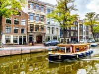 Bateau sur le canal, Jordaan, Amsterdam