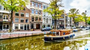 Bateau sur le canal, Jordaan, Amsterdam