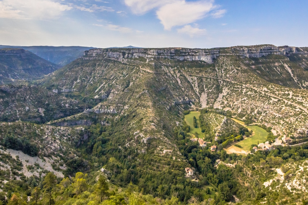 Grand Site of the Circus of Navacelles in Gorges La Vis in Cevennes, Southern France
