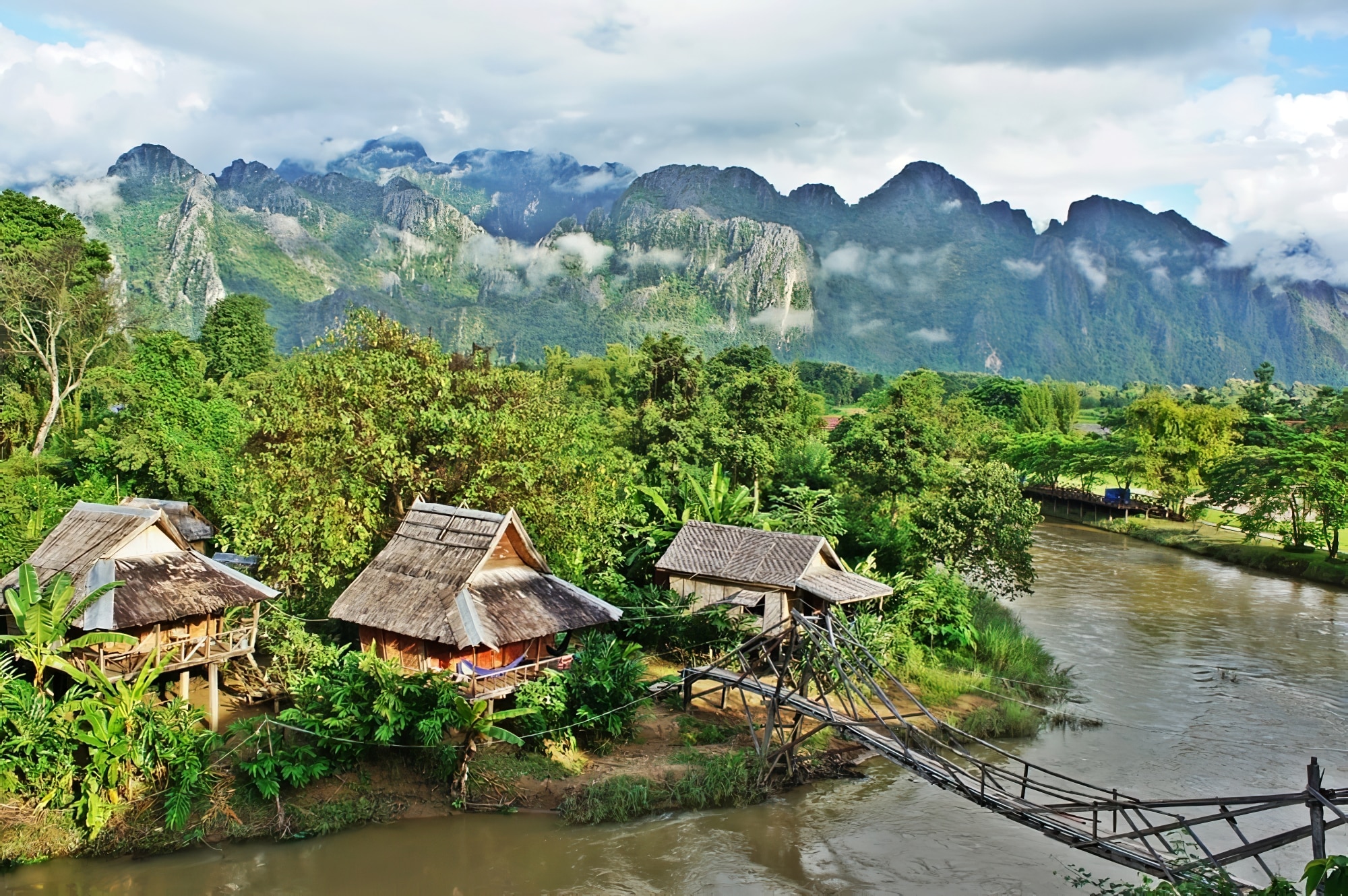 Petit village de Vang Vieng