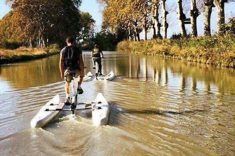 Faire du Waterbike sur le Canal du Midi