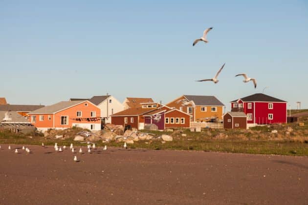 Panorama sur Saint Pierre. Saint-Pierre, Saint-Pierre-et-Miquelon.