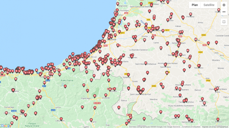 Carte Caramaps du Pays basque