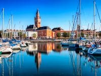 La ville historique de Dunkerque, la côte atlantique de l'océan, France