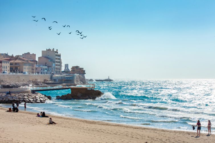 Plus belles plages de Marseille : Plage des Catalans