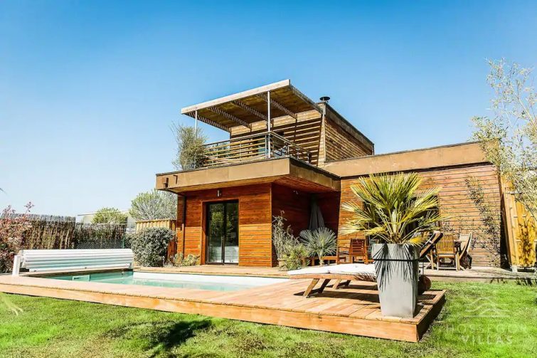 "ERIKA" Maison bois avec piscine chauffée