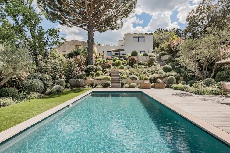 Grimaud Villa Mas de Guerrevieille vue mer