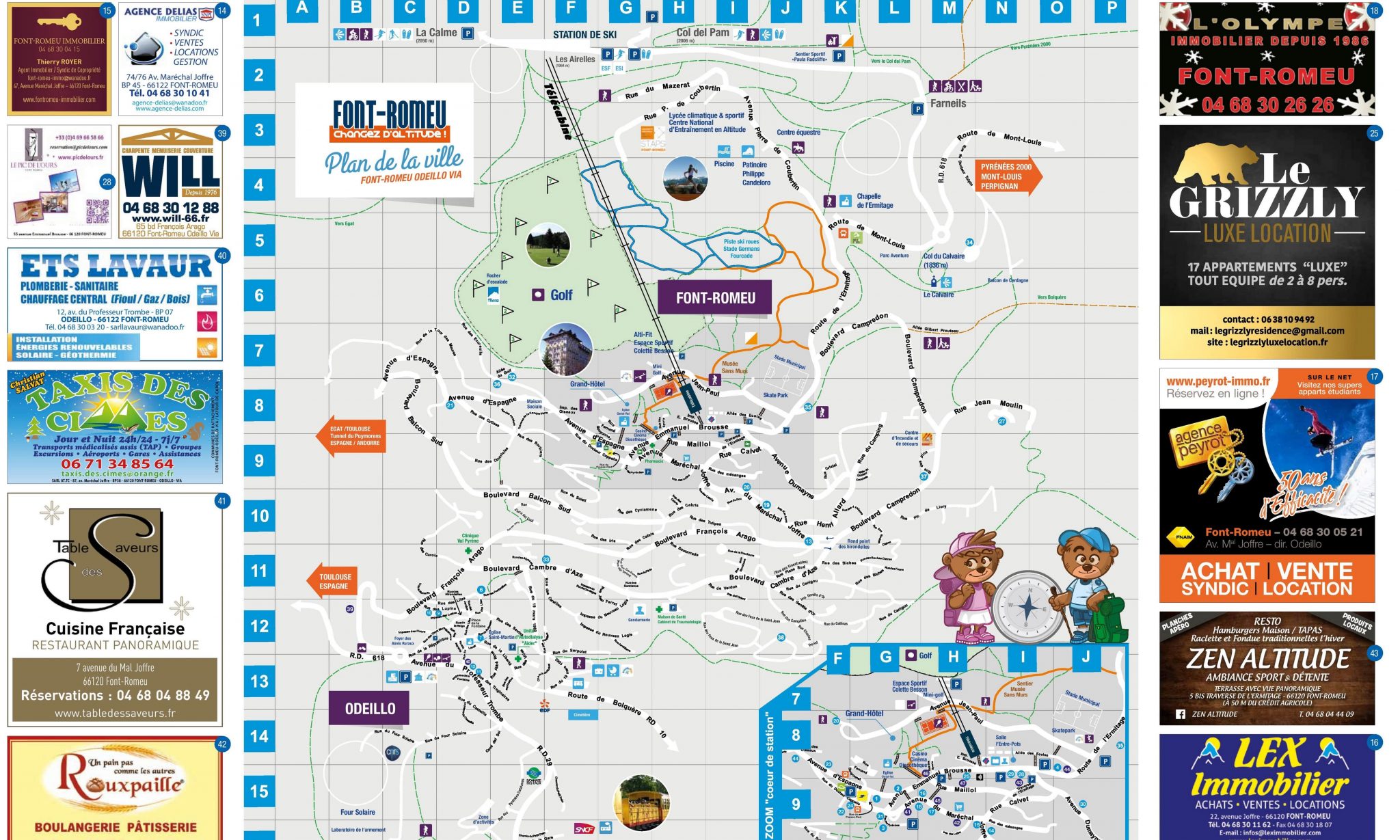 Cartes Et Plans D taill s De La Station De Ski De Font Romeu tourisme-font-romeu-guide-voyage-pour-partir-font-romeu