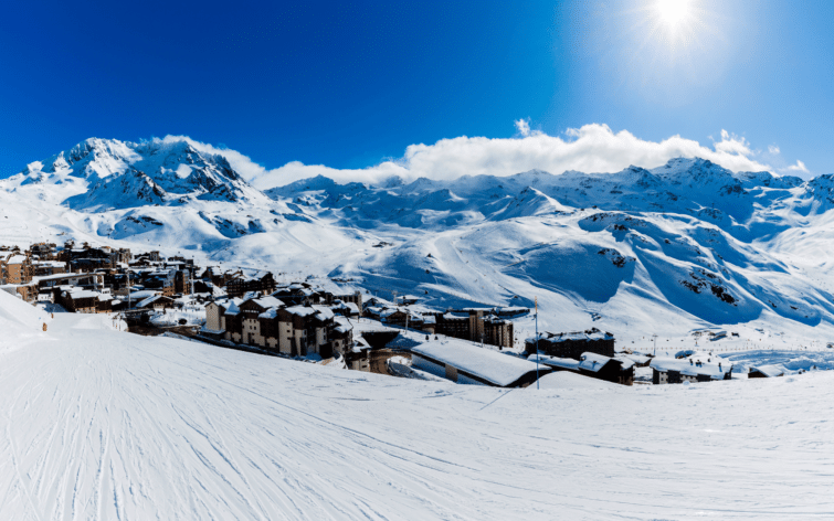 Val Thorens Alpes double tyrolienne