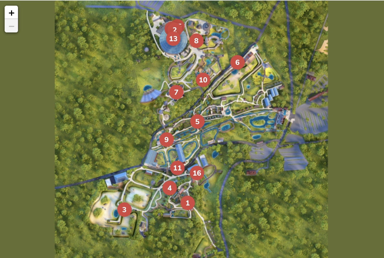 Cartes et plans détaillés du Zoo de Beauval