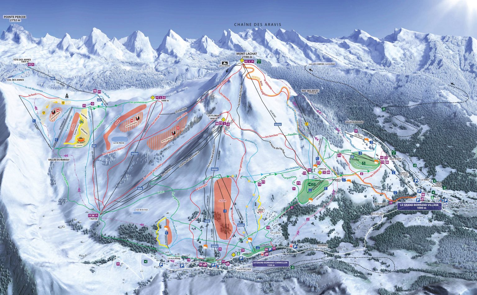Cartes Et Plans D taill s De La Station De Ski Du Grand Bornand Cartes Et Plans D taill s De La Station De Ski Du Grand Bornand