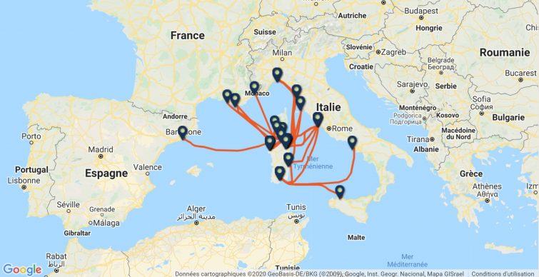 Scheda del traghetto per la Sardegna