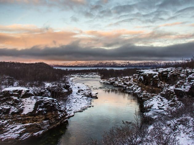 Abisko canyon sunset Sweden