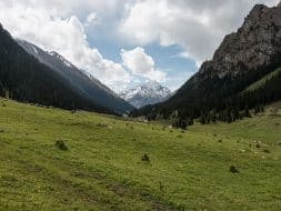 Landscape altyn arashan kyrgyzstan