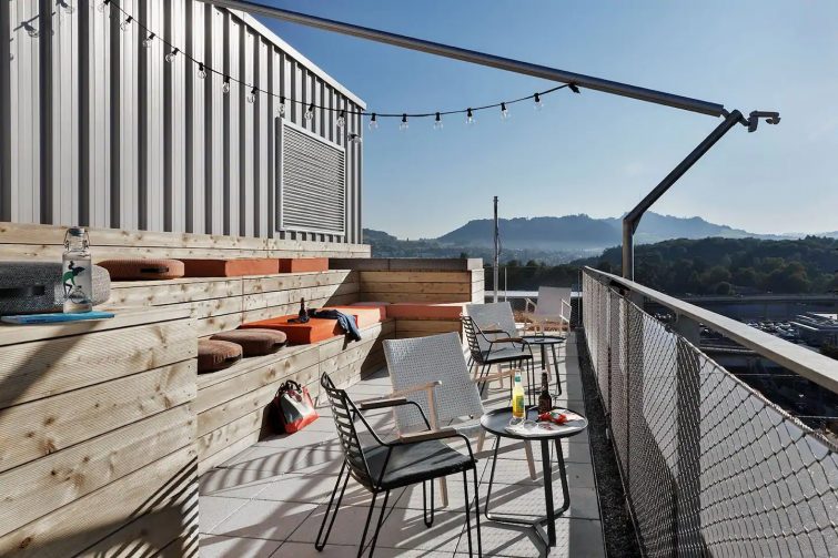 Appartamento di design con tetto