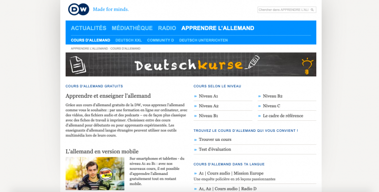 DW - sites apprendre allemand