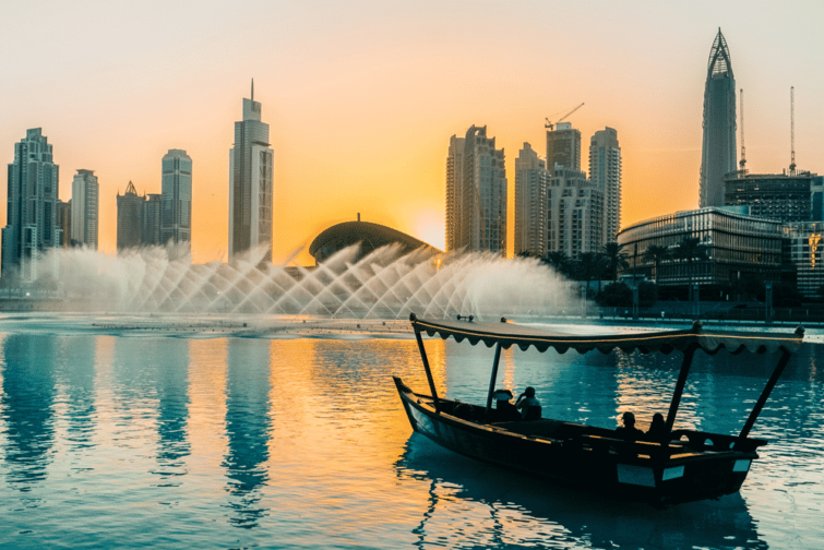 Spectacle de fontaines Dubaï