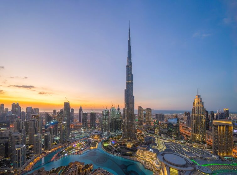 Burj Khalifa coucher du soleil