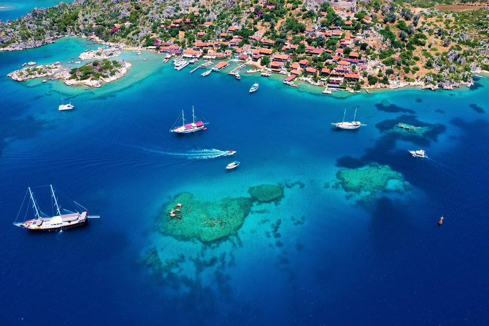 ville submergée de Kekova à Demre, Antalya, Turquie