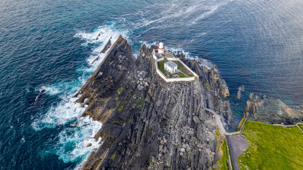Vue sur le phare de l'île de Valentia - photos Irlande