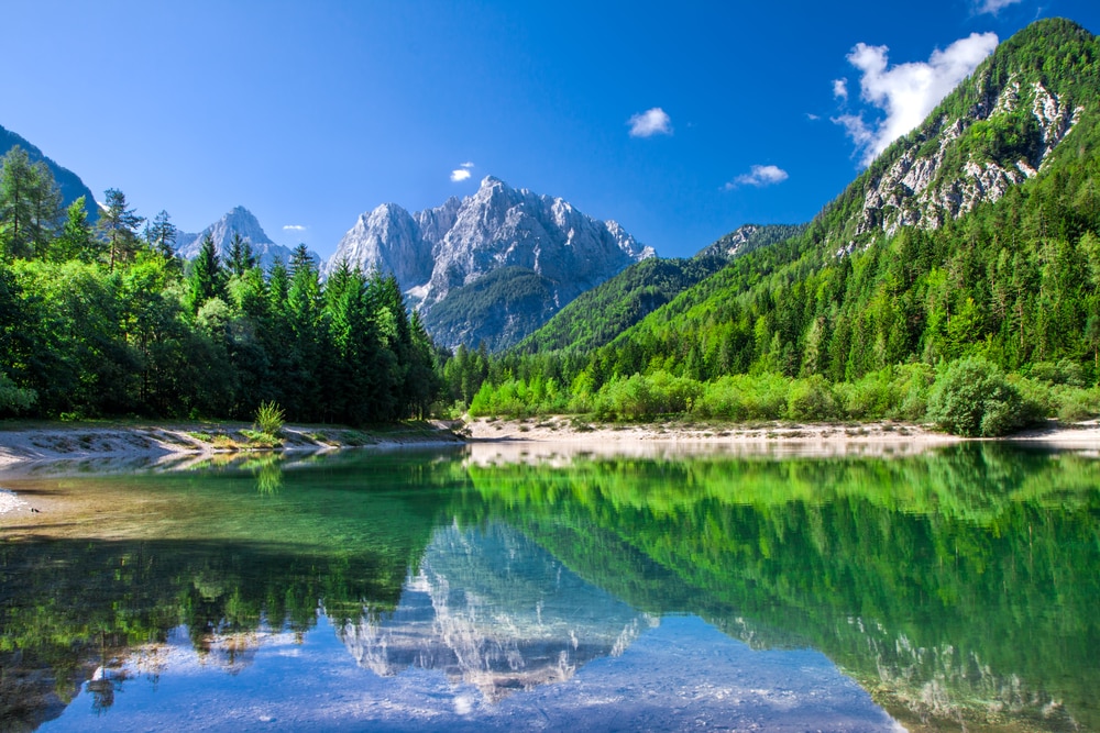 Vue sur les Alpes Juliennes depuis le parc national de Triglav
