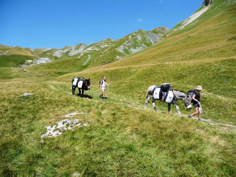 Trek tour du Mont blanc avec un âne - ©Isabelle Tripard _ Allibert Trekking