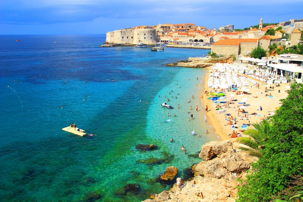 Plage Dubrovnik : La plage de Banje