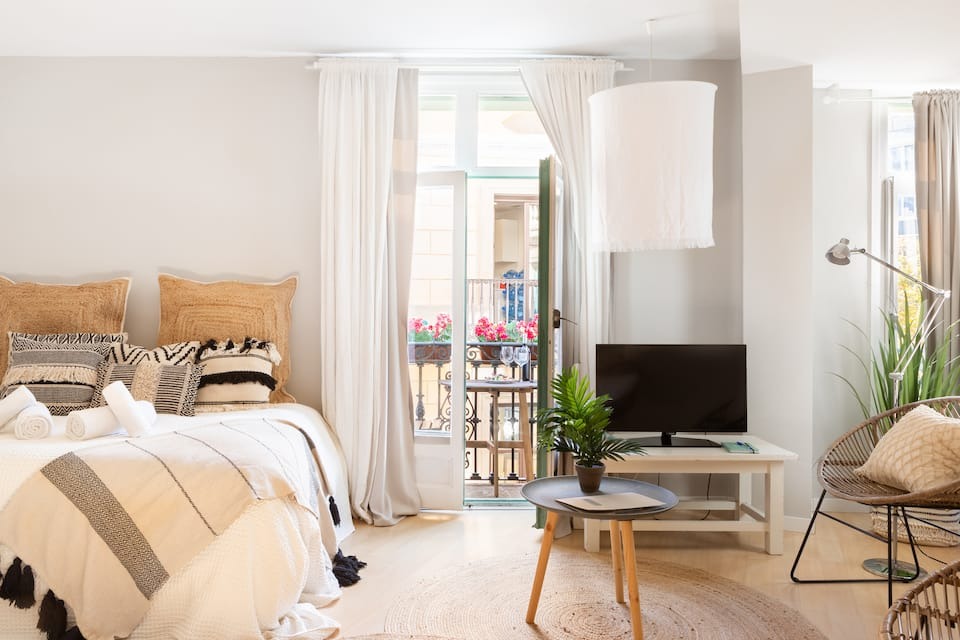 Studio bohème aéré sur les célèbres Ramblas