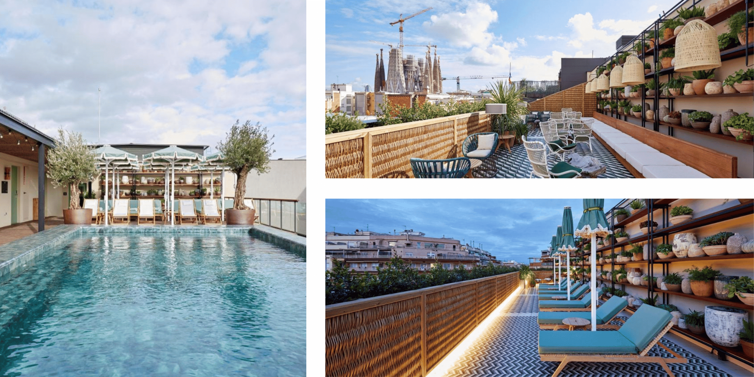 Hotel ecoresposnable en espagne a Barcelone avec piscine sur rooftop