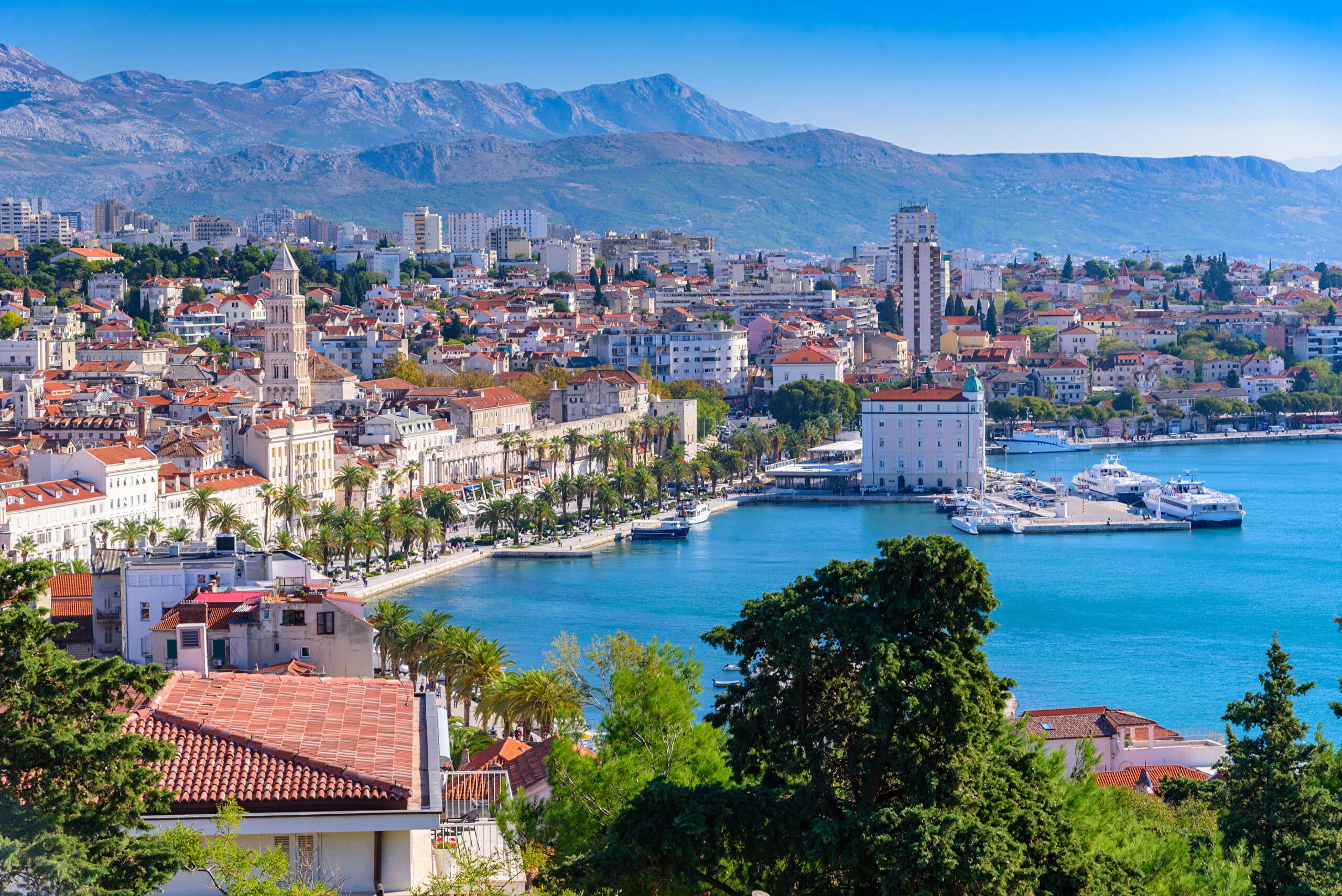 Split Croatie région de Dalmatie site du patrimoine mondial de l'UNESCO Mosor